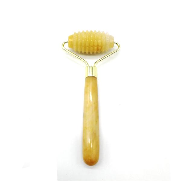 16.5*6.4*2.3cm Natural Himalayan Rock Salt Jade Face Roller for Facial Lifting and Wrinkle Removal