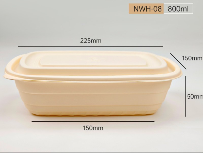 устранимая коробка для завтрака 1000ml упаковывая Biodegradable коробку для завтрака майцены