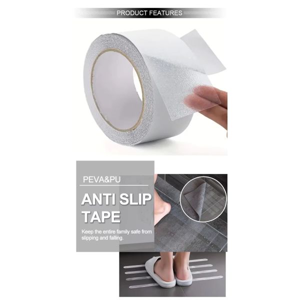 Factory Price Heavy Duty Transparent Grip Tape Clear Anti-Slip Pool Tape Strong Double Sided 5cm Width Pressure Sensitive