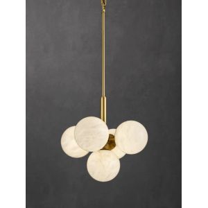 Alabaster Pendant Light Modern Brass Chandelier 93W Hanging Light For Bedroom