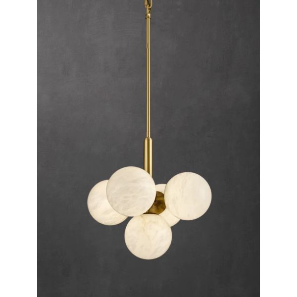 Modern Luxury Spanish Kitchen Lamp Alabaster Chandelier Dining Room Pendant Light Minimalist