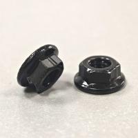 Noix de flange hexagonale dentelée en zinc noir Système de mesure standard en pouces impériaux