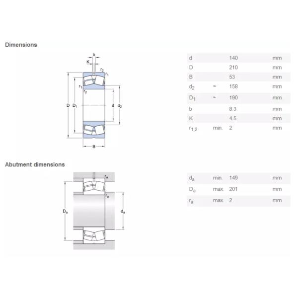 P5 / P6 Precision Rating 22328 Spherical Roller Bearing For Machinery 140 * 210 * 53 mm