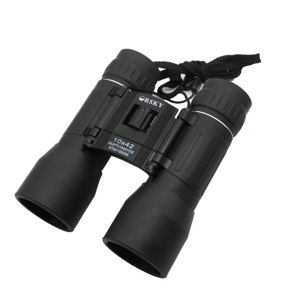 Black Bird Watching Binoculars / 10x Folding Pocket Binoculars For Hunting