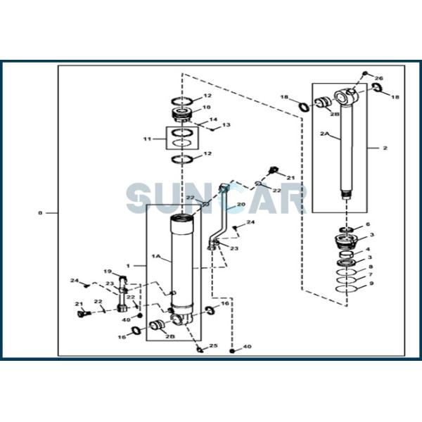 Набор обслуживания цилиндра 4652380 ведер приспосабливает JOHN DEERE 60D после рынка