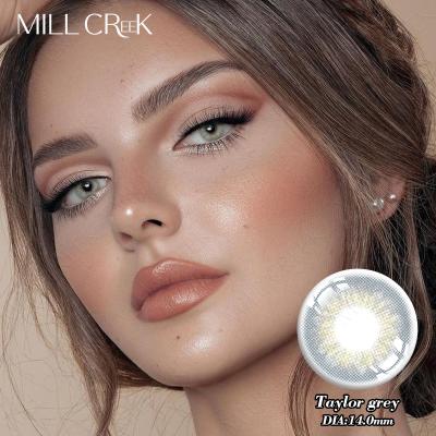 KSSEYE Taylor Blue Gray Contact Lenses prescrito 14mm para a graduação anual