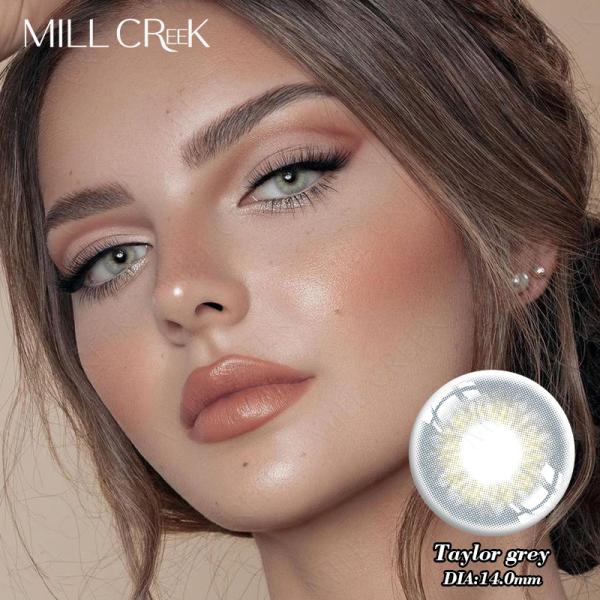 KSSEYE Taylor Blue Gray Contact Lenses prescrito 14mm para a graduação anual