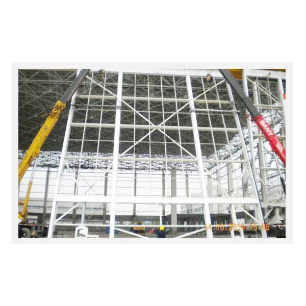 Horizontal Sliding Aircraft Hangar Door Heavy Duty Aluminum Alloy 22m Height Finished