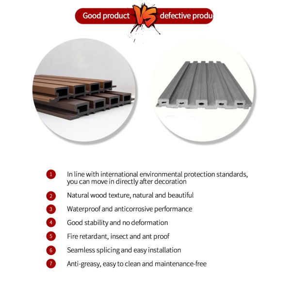 Fireproof Anti-rot 3C Design Exterior Acoustic Pvc Wall Panel Wpc Cladding for Outside Wall