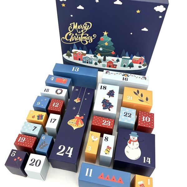 Christmas Advent Calendar Surprise Handheld Blind Box 24Day Countdown Gift Set Luxury Christmas Packaging