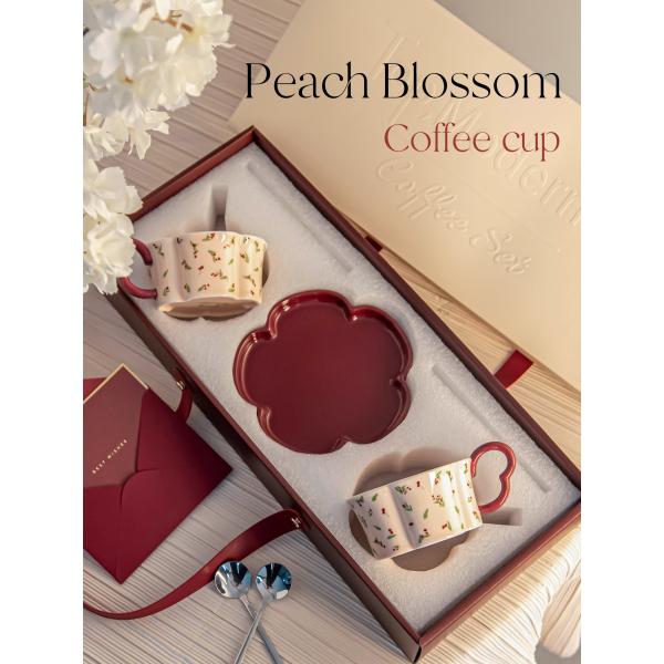 Vintage Afternoon Tea Flower Shaped Tea Cups And Saucers Cappuccino Mug Porcelain Set