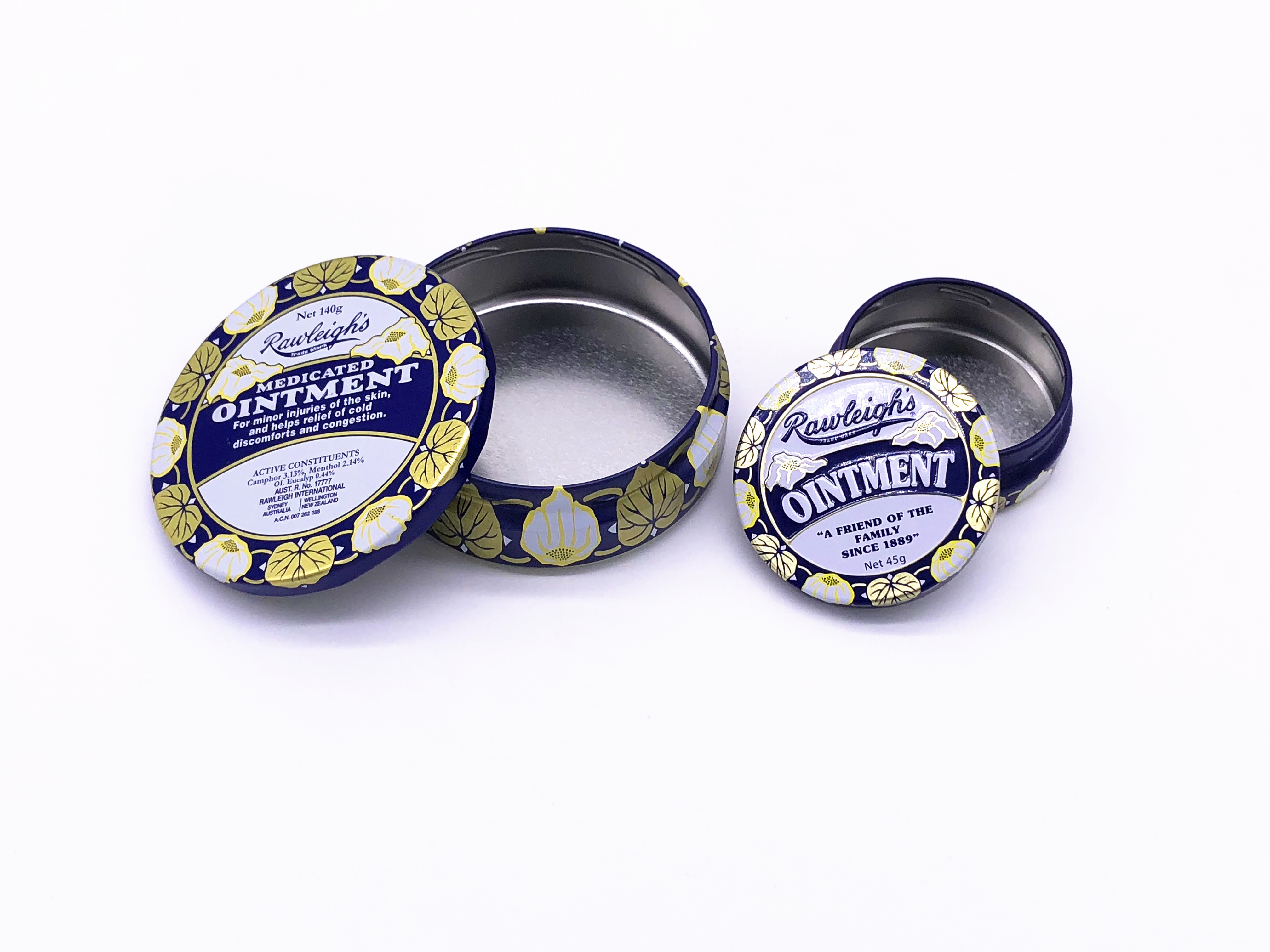 Food Grade Round Metal Tin Box With Screw Top For Cosmetic / Mint