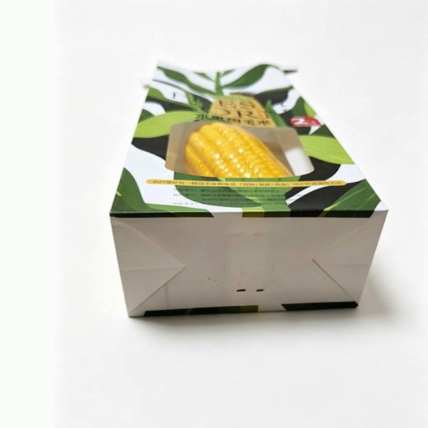 Greaseproof Window Paper Bags Customized Tin Tie Paper Bag Resealable For Fresh Produce