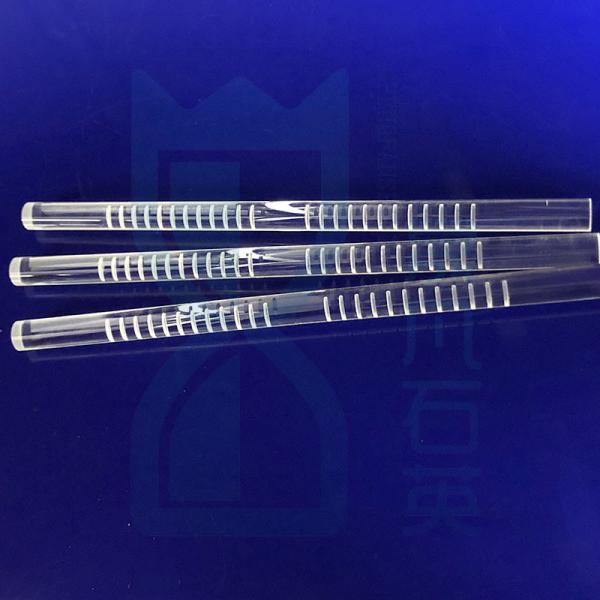 Haste de vidro de quartzo com acabamento CNC Cilindro óptico de trituração transparente fundido para semicondutor solar