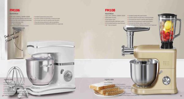 Rotary switch Bowl-lift design stainless steel Skid-resistant feet Stand Mixer FM-106