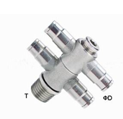 4mm - 16mm Brass One Touch Push-in Fitting Slot Type , Pneumatic Tube Fittings