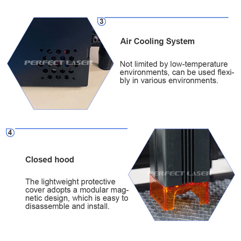 10W Blue Light Small Portable Automatic Laser Engraving Machine For Leaf Wood Chip Leather Metal Cardboard Plastic Acrylic