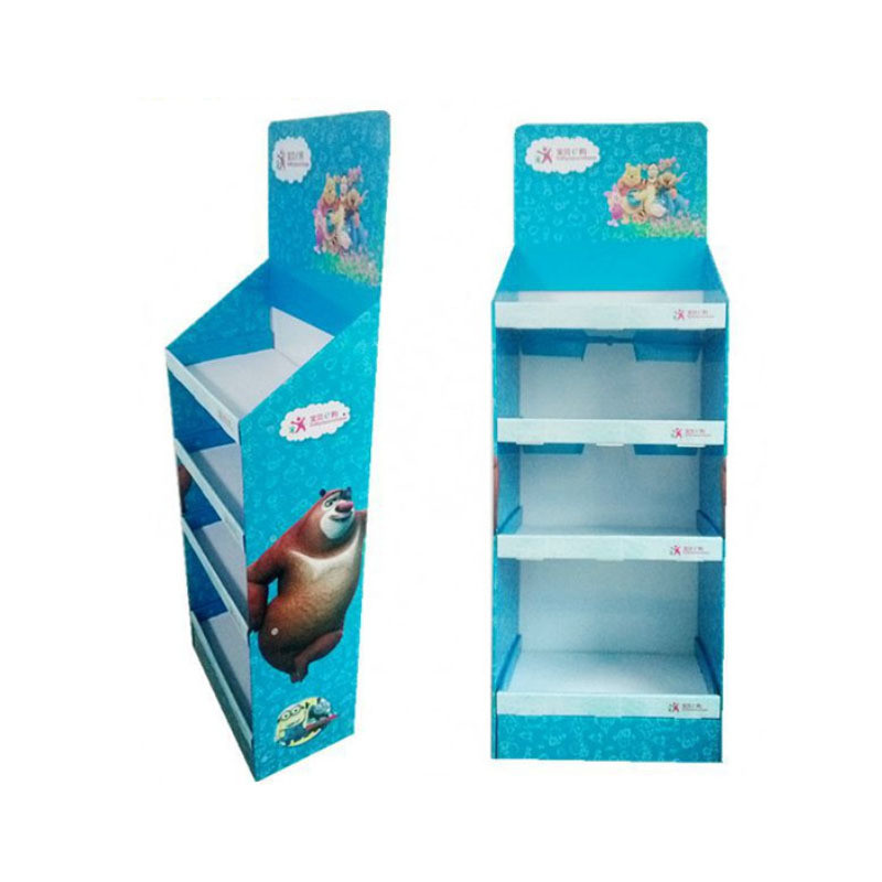 Eco-friendly Custom Logo Plastic Shoe Rack Organizer for Metal Paper Display Stand