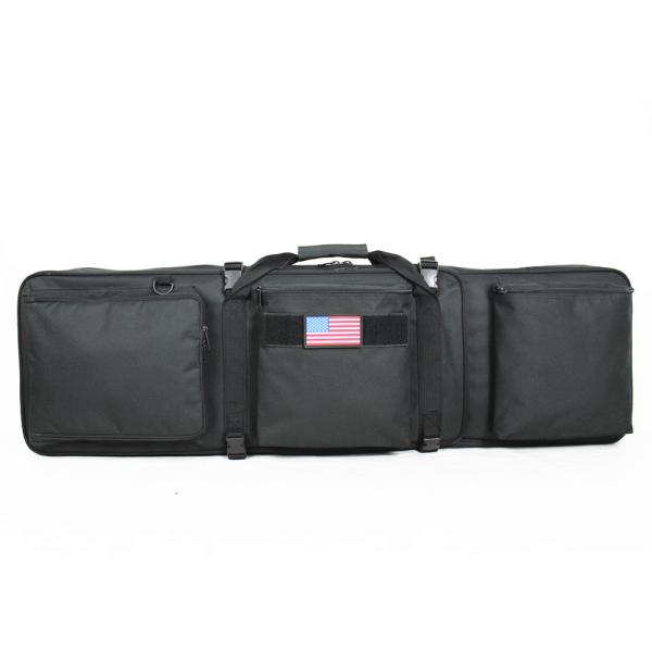 600D Polyester Tactical Gun Bag Custom Black 42 Double Rifle Bag