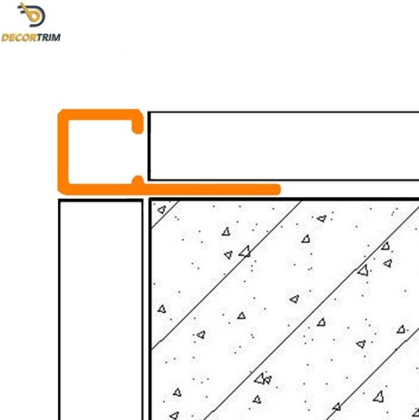 Square Box Section Metal Tile Trims For Tile Edging Protection OEM ODM