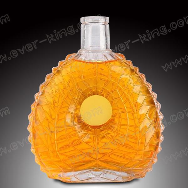 FDA 750ML Super Flint Tequila Glass Bottle
