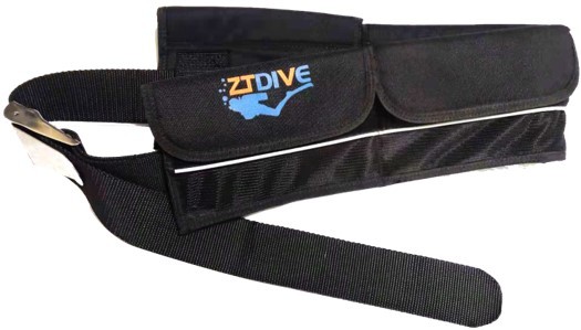 Anti Slip Polyester Fiber Pouch Weight Belt , Black Scuba Weight Belt With Pockets