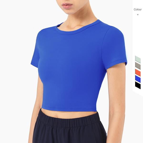 Women Workout Activewear T Shirts Athletic T Shirts Nylon Tops SGS