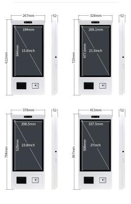 RFID Indoor Display Self Ordering Kiosk Machine Touchscreen Floor Standing Payment