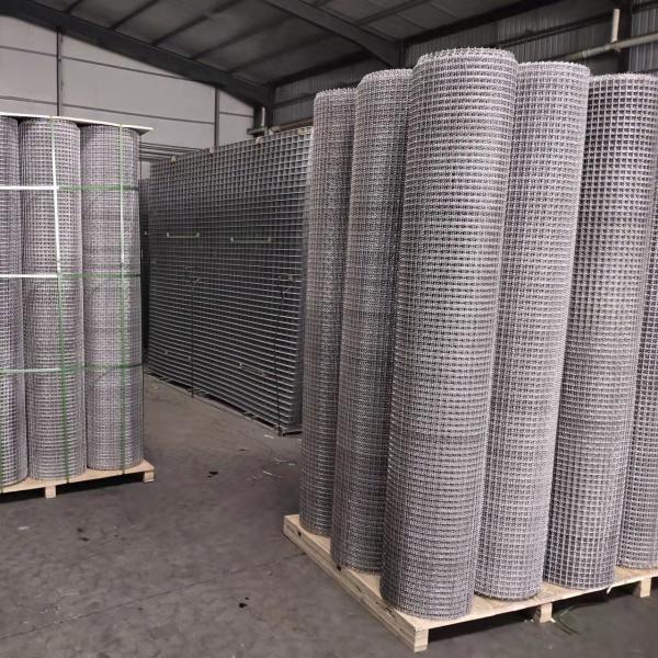 3mm 1x1 2x2 Hole Crimped Woven Wire Mesh Aluminum For Handrail Panel