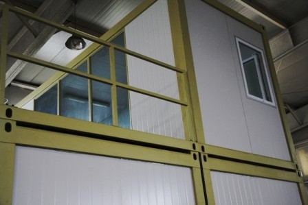 Foldable Container for Exhibitions – Modular, Mobile, Galvanized Steel Sturcture