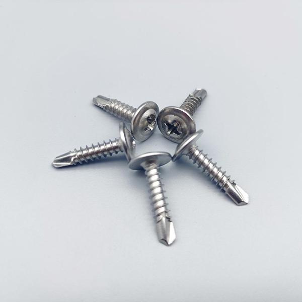 Tornillo autoperforante de cabeza de oblea SS410 O SS304