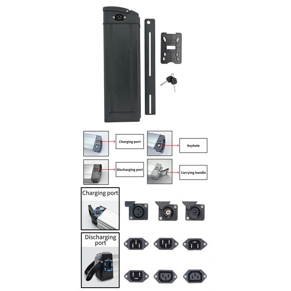 60V 25Ah Electric Bicycle Battery Rechargeable Silver Fish Ebike Battery Customized