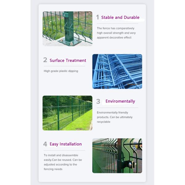 Supply Speed Garden fence Pvc coated galvanized welded 3D curved wire mesh fence