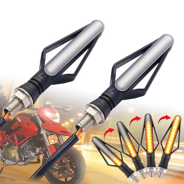 1.5W Customizable 24LED Two-Color Running Water Motorcycle Stop Light with Turn Signals