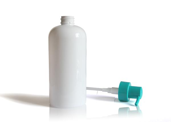 Customized PET Cosmetic Bottles Labeling Surface Pantone 3272C Plastic Pump