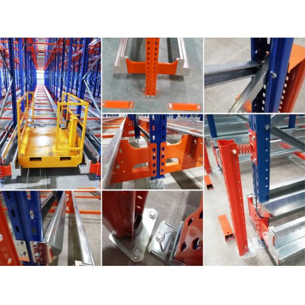 Two Way Radio Shuttle Racking Pallet Runner Rack System Room Temperature Warehouse
