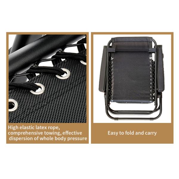 Steel Tube Textilene Sun Lounger Water Repellent For Seaside