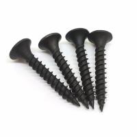 Parafusos de revestimento de parede seca de zinco parafusos de placas de gesso de aço parafusos fosfato preto / cinza