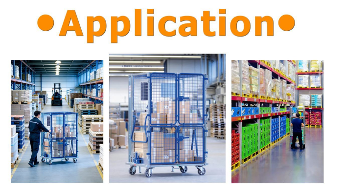 Foldable Q235 Mild Steel L Shaped Warehouse Roll Cage