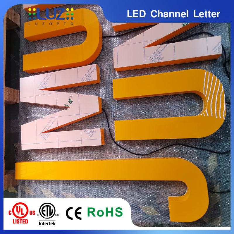 Custom 3D Acrylic LED Channel Letters | Front & Side Illuminated Outdoor Storefront Sign