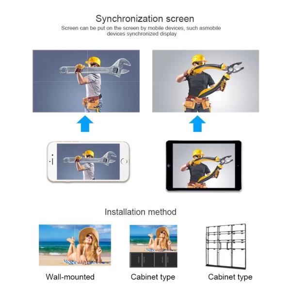 500nits RS232 55in Slim Bezel LCD Panel For Advertisement