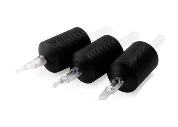 Clear Disposable Tattoo Tubes Diameter 30mm Black Ringed Ribbed Tattoo Grip