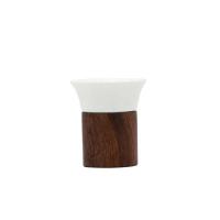 Accueil Art Artisanat Bouteille de parfum Couvercle Base de tasse en céramique en bois avec support en bois