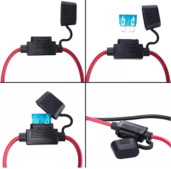 10AWG 2 Pin SAE Battery Connector SAE To Ring Terminal Harness For Battery Charger