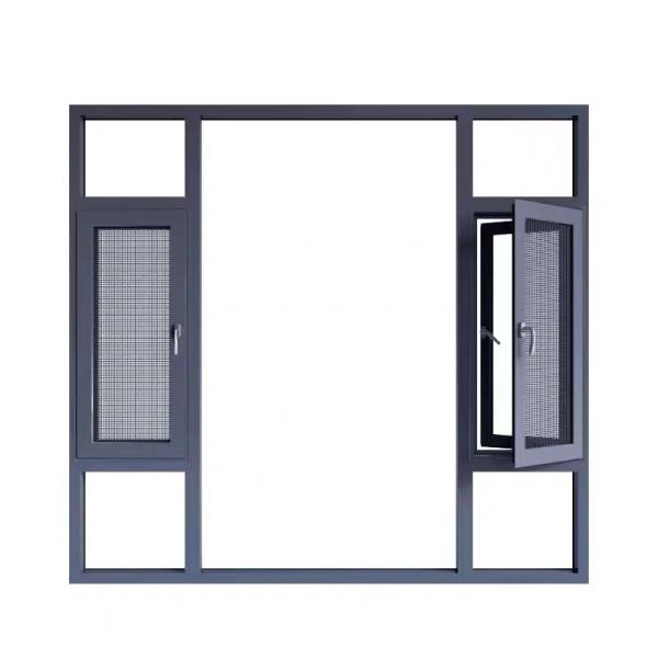 Chambre d'aluminium à double vitrage vitrée insonorisée fenêtres pour les rideaux suspendus