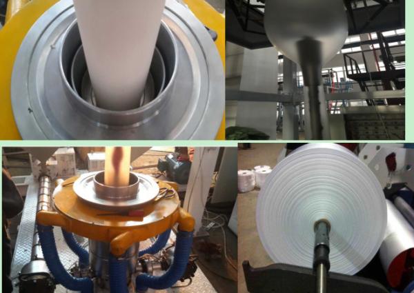 High Speed PE Film Blowing Machine ABA Three Layer Co - Extrusion