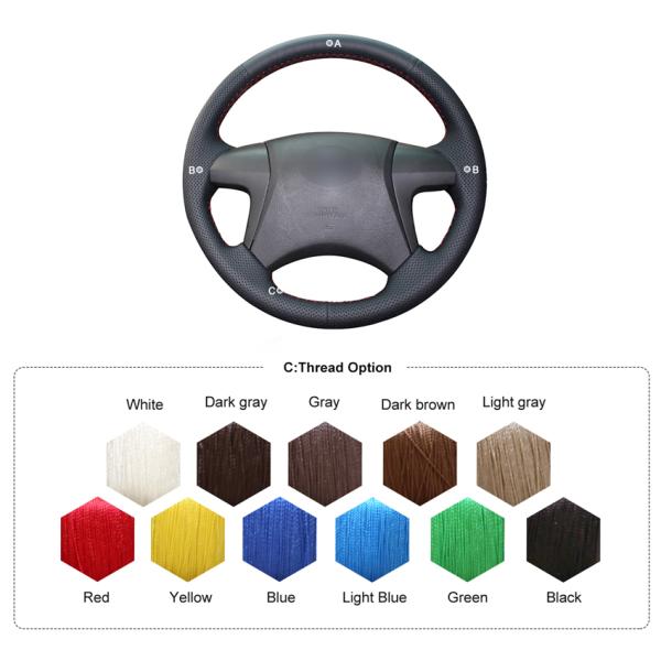 Hand Stitching Artificial Leather Custom Steering Wheel Cover for Toyota Kijiang Innova E J G V 2.0 AT 2.5 STD 2004-2014