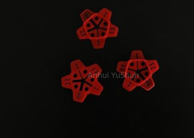 2MM Red Ceramic Tile Leveling Clips Spacers For Floor Positioning