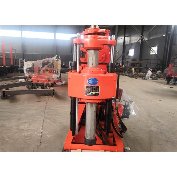 Yellow Geological Drilling Rig Machine With Diesel Engine Power For 100m Depth Drilling 42mm Rods For Engineering