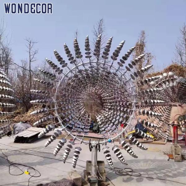 Большая выкованная скульптура ветра металла скульптуры 300cm металла кинетическая